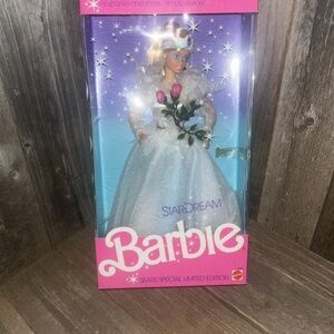 Barbie Stardream Sparkle Gown Doll in White with Pink Rose Accents